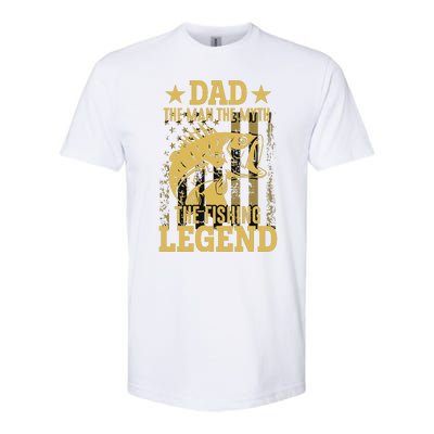 Dad Fishing Legend Flag Softstyle® CVC T-Shirt