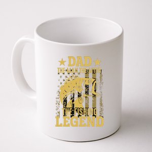 Dad Fishing Legend Flag Coffee Mug