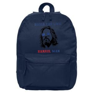 Dudes For Like Harris Man White Dudes For Harris 16 in Basic Backpack