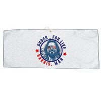 Dudes For Like Harris Man Funny White Dudes For Harris 2024 Large Microfiber Waffle Golf Towel