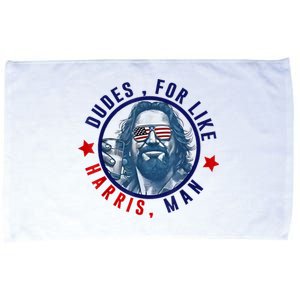 Dudes For Like Harris Man Funny White Dudes For Harris 2024 Microfiber Hand Towel