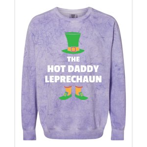 Dad Father Leprechaun St Patricks Day Hit Daddy Great Gift Colorblast Crewneck Sweatshirt