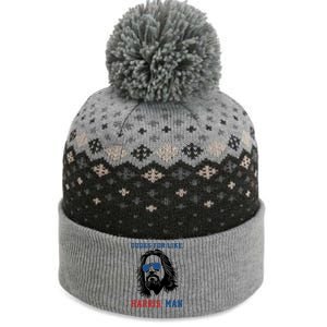 Dudes For Like Harris Man Funny Kamala Harris 2024 The Baniff Cuffed Pom Beanie