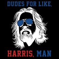 Dudes For Like Harris Man Funny Kamala Harris 2024 Drawstring Bag