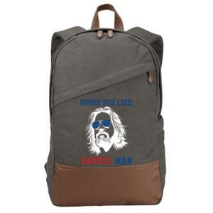 Dudes For Like Harris Man Funny Kamala Harris 2024 Cotton Canvas Backpack