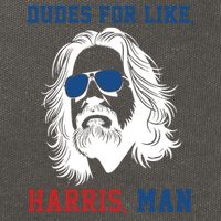 Dudes For Like Harris Man Funny Kamala Harris 2024 Cotton Canvas Backpack