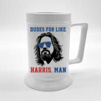 Dudes For Like Harris Man Funny Kamala Harris 2024 Beer Stein