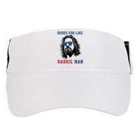 Dudes For Like Harris Man Funny Kamala Harris 2024 Adult Drive Performance Visor