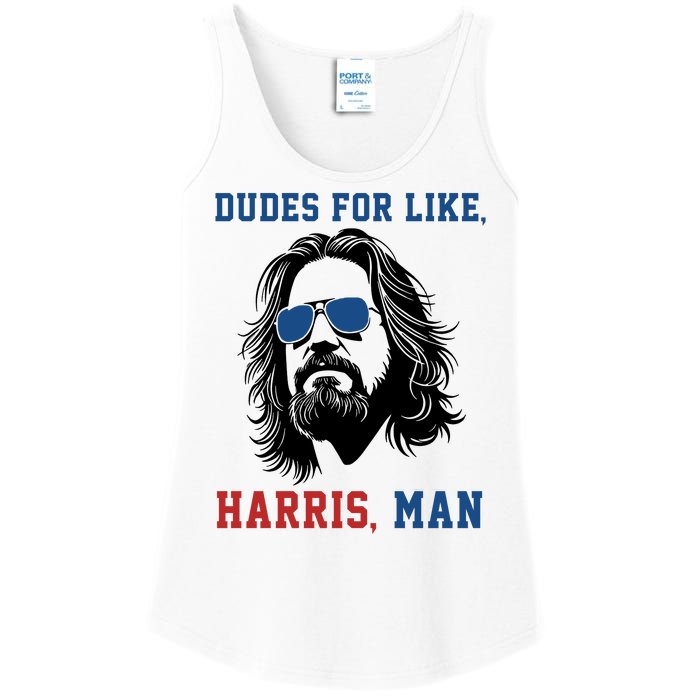 Dudes For Like Harris Man Funny Kamala Harris 2024 Ladies Essential Tank