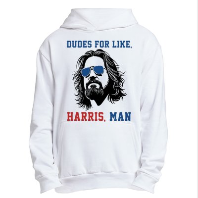 Dudes For Like Harris Man Funny Kamala Harris 2024 Urban Pullover Hoodie