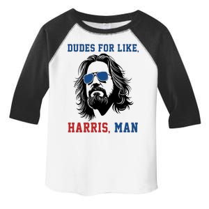 Dudes For Like Harris Man Funny Kamala Harris 2024 Toddler Fine Jersey T-Shirt