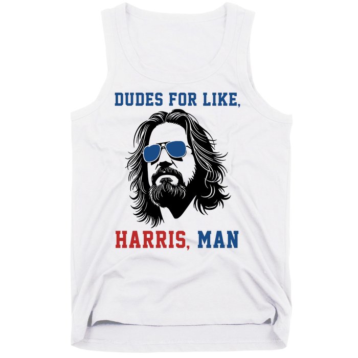 Dudes For Like Harris Man Funny Kamala Harris 2024 Tank Top