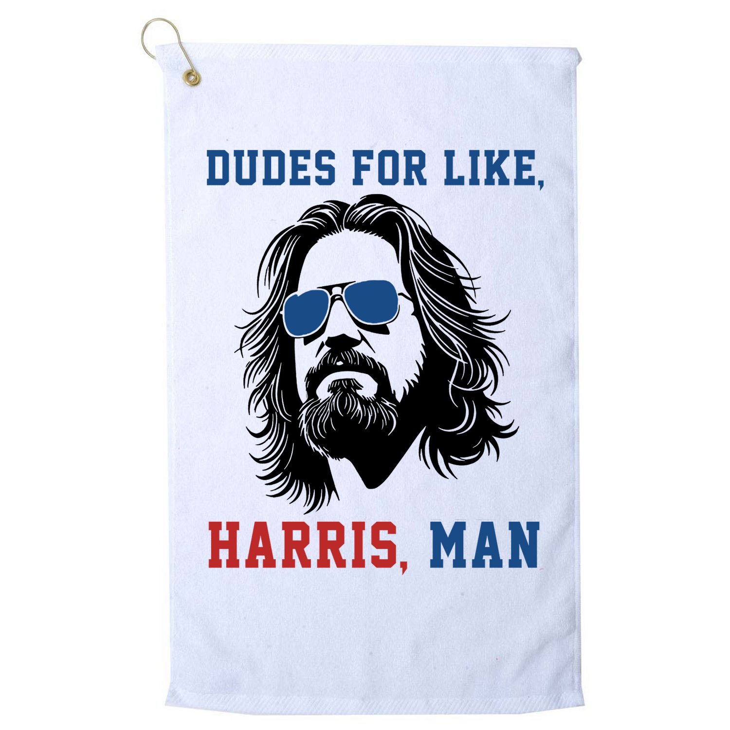 Dudes For Like Harris Man Funny Kamala Harris 2024 Golf Towel