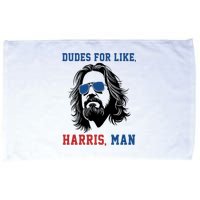 Dudes For Like Harris Man Funny Kamala Harris 2024 Microfiber Hand Towel