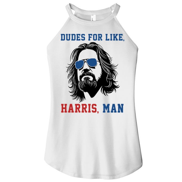 Dudes For Like Harris Man Funny Kamala Harris 2024 Women's Perfect Tri Rocker Tank