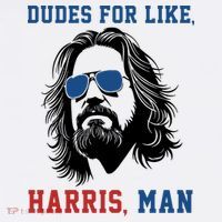 Dudes For Like Harris Man Funny Kamala Harris 2024 Womens T-Shirt