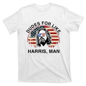 Dudes For Like Harris Man White Dude For Kamala Harris 2024 T-Shirt