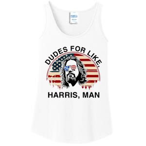 Dudes For Like Harris Man White Dude For Kamala Harris 2024 Ladies Essential Tank