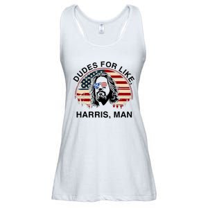 Dudes For Like Harris Man White Dude For Kamala Harris 2024 Ladies Essential Flowy Tank