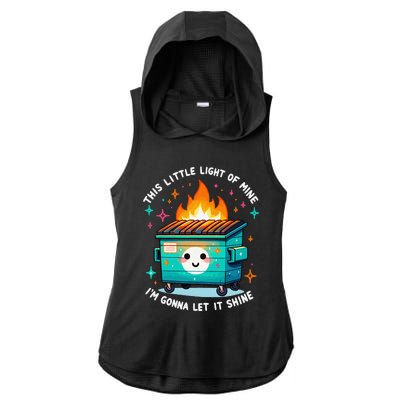 Dumpster Fire Light IM Gonna Let It Shine Halloween Ladies PosiCharge Tri-Blend Wicking Draft Hoodie Tank