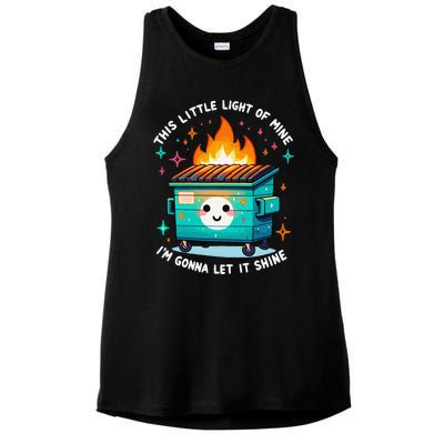 Dumpster Fire Light IM Gonna Let It Shine Halloween Ladies PosiCharge Tri-Blend Wicking Tank