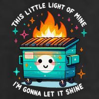 Dumpster Fire Light IM Gonna Let It Shine Halloween 7 Panel Mesh Trucker Snapback Hat