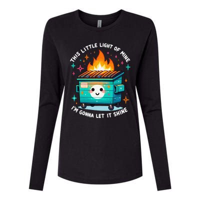 Dumpster Fire Light IM Gonna Let It Shine Halloween Womens Cotton Relaxed Long Sleeve T-Shirt