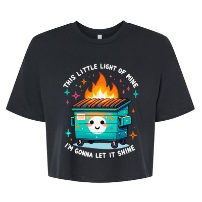 Dumpster Fire Light IM Gonna Let It Shine Halloween Bella+Canvas Jersey Crop Tee