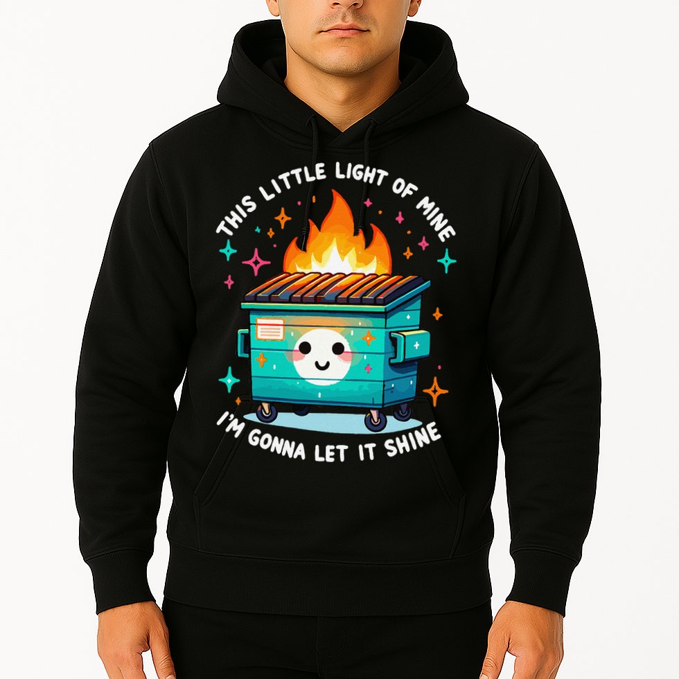 Dumpster Fire Light IM Gonna Let It Shine Halloween Hoodie