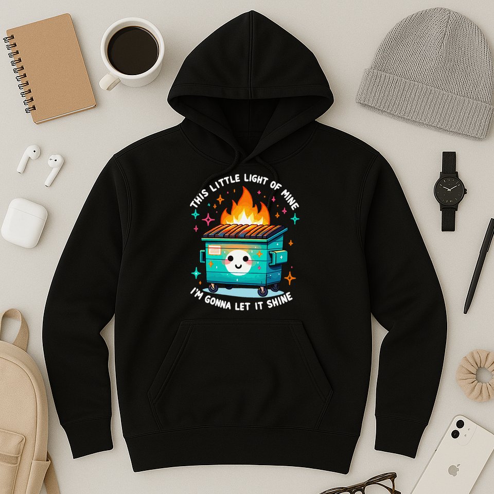 Dumpster Fire Light IM Gonna Let It Shine Halloween Hoodie