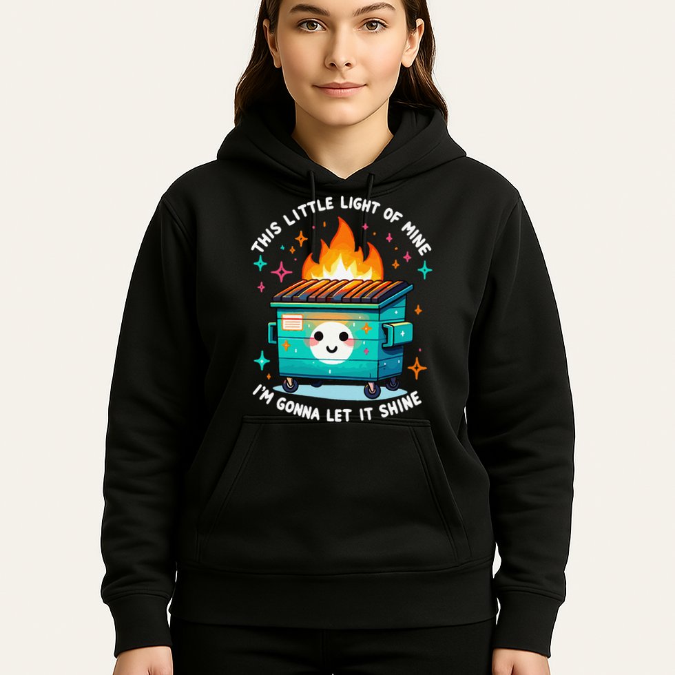 Dumpster Fire Light IM Gonna Let It Shine Halloween Hoodie