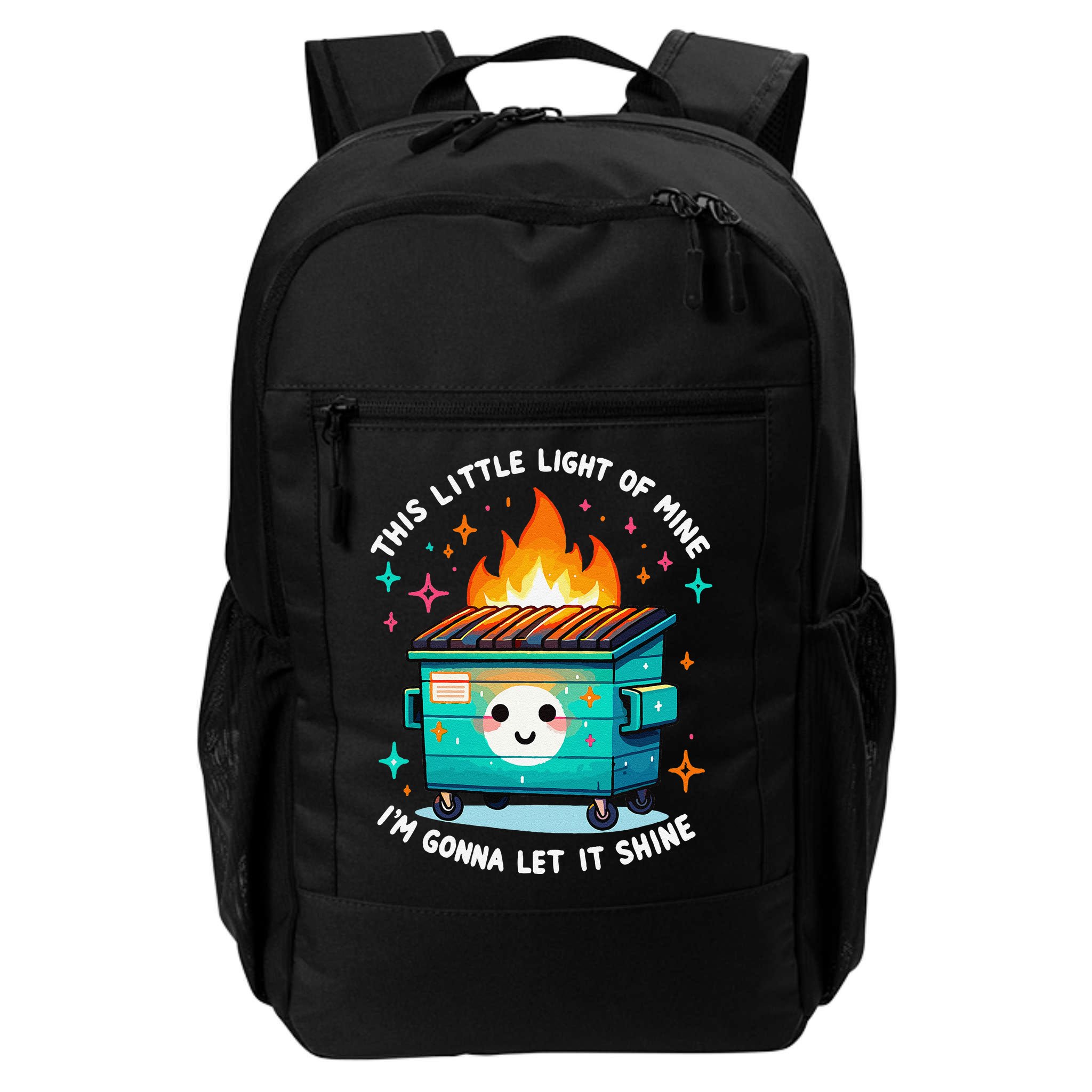 Dumpster Fire Light IM Gonna Let It Shine Halloween Backpack