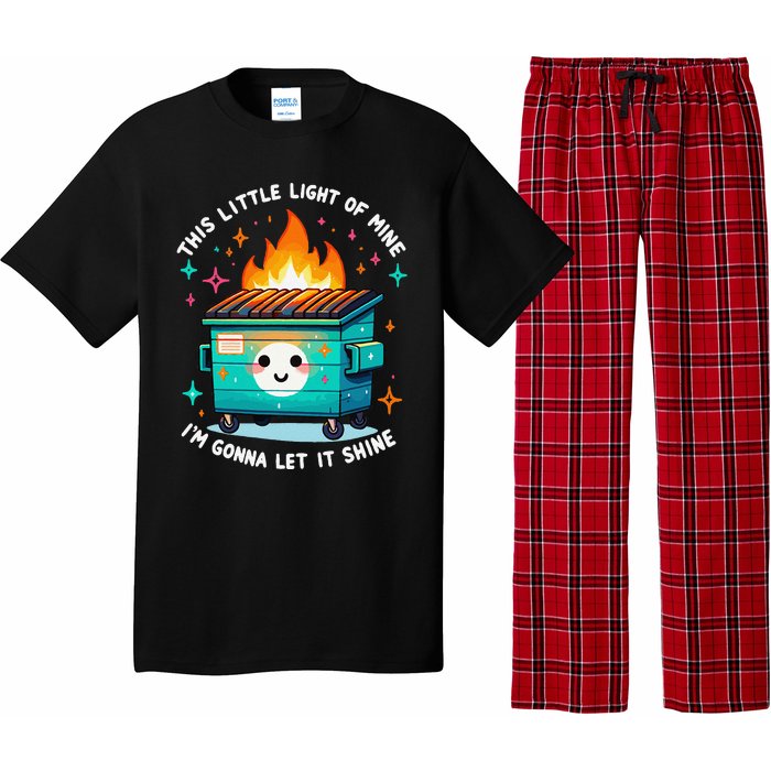 Dumpster Fire Light IM Gonna Let It Shine Halloween Pajama Set