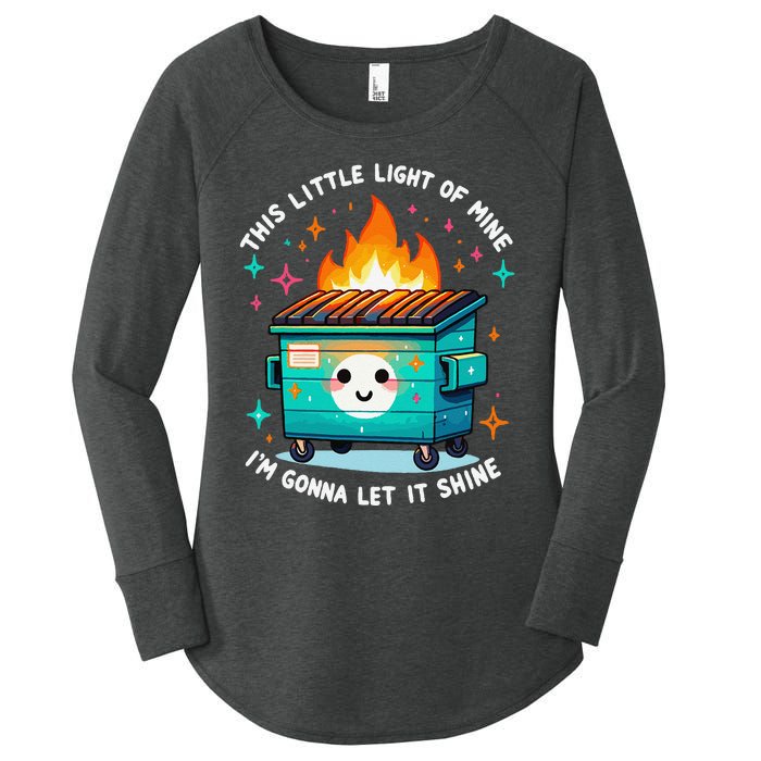 Dumpster Fire Light IM Gonna Let It Shine Halloween Women's Perfect Tri Tunic Long Sleeve Shirt