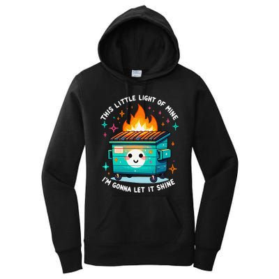 Dumpster Fire Light IM Gonna Let It Shine Halloween Women's Pullover Hoodie