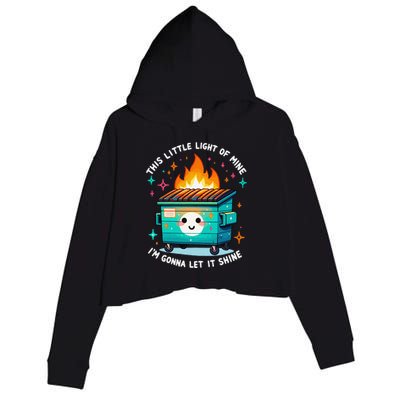 Dumpster Fire Light IM Gonna Let It Shine Halloween Crop Fleece Hoodie