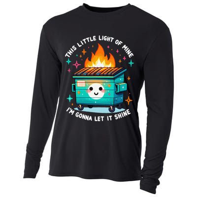 Dumpster Fire Light IM Gonna Let It Shine Halloween Cooling Performance Long Sleeve Crew