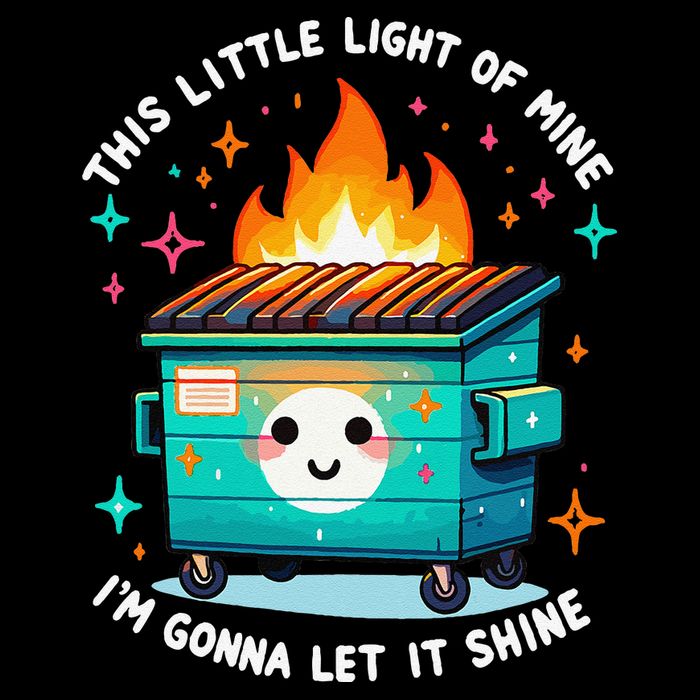 Dumpster Fire Light IM Gonna Let It Shine Halloween Cooling Performance Long Sleeve Crew