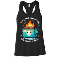 Dumpster Fire Light IM Gonna Let It Shine Halloween Women's Racerback Tank