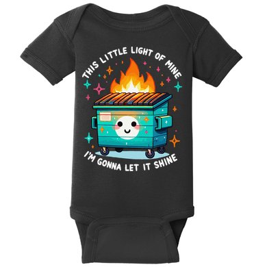 Dumpster Fire Light IM Gonna Let It Shine Halloween Baby Bodysuit