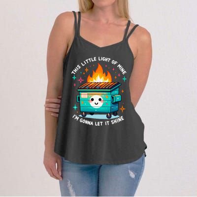 Dumpster Fire Light IM Gonna Let It Shine Halloween Women's Strappy Tank