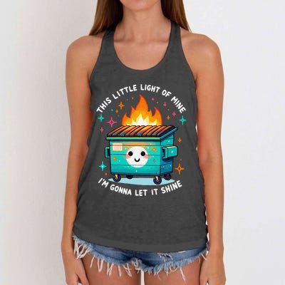 Dumpster Fire Light IM Gonna Let It Shine Halloween Women's Knotted Racerback Tank