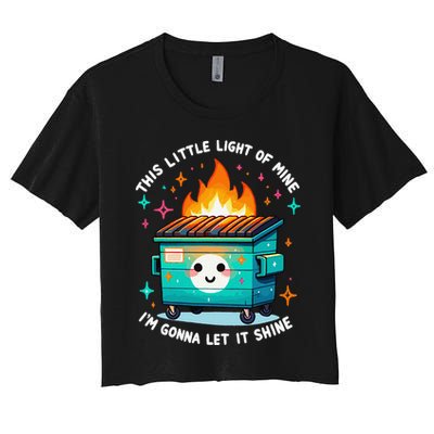 Dumpster Fire Light IM Gonna Let It Shine Halloween Crop Top