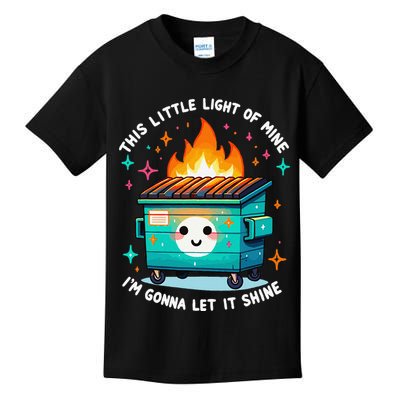 Dumpster Fire Light IM Gonna Let It Shine Halloween Kids T-Shirt