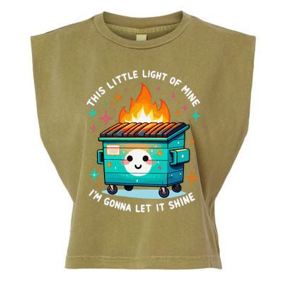 Dumpster Fire Light IM Gonna Let It Shine Halloween Garment-Dyed Women's Muscle Tee