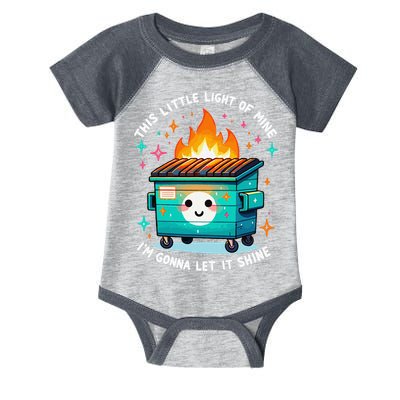 Dumpster Fire Light IM Gonna Let It Shine Halloween Infant Baby Jersey Bodysuit