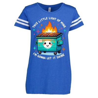 Dumpster Fire Light IM Gonna Let It Shine Halloween Enza Ladies Jersey Football T-Shirt