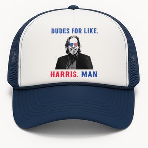 Dudes For Like Harris Man White Dude For Kamala Harris 2024 Trucker Hat