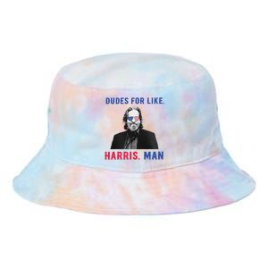 Dudes For Like Harris Man White Dude For Kamala Harris 2024 Tie Dye Newport Bucket Hat