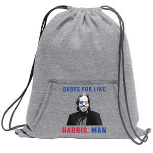 Dudes For Like Harris Man White Dude For Kamala Harris 2024 Sweatshirt Cinch Pack Bag